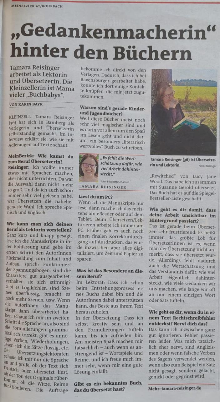 Übersetzerin aus Kleinzell